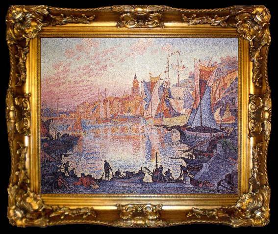 framed  Paul Signac The Port of Saint-Tropez, ta009-2